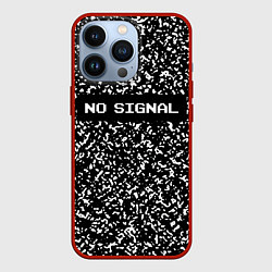 Чехол для iPhone 13 Pro Глитч - нет сигнала, цвет: 3D-красный