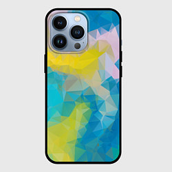 Чехол для iPhone 13 Pro Blue abstraction, цвет: 3D-черный