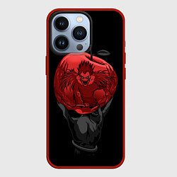 Чехол для iPhone 13 Pro Рюк и красное яблоко, цвет: 3D-красный