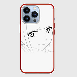 Чехол для iPhone 13 Pro Аниме девочка скетч, цвет: 3D-красный