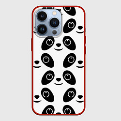 Чехол для iPhone 13 Pro Panda bing dun dun, цвет: 3D-красный