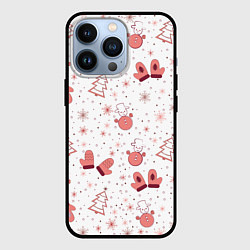 Чехол iPhone 13 Pro Зимнее розовое настроение