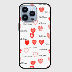 Чехол для iPhone 13 Pro Self love, цвет: 3D-черный