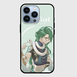 Чехол iPhone 13 Pro Бай Чжу Genshin Impact