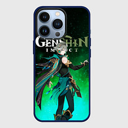 Чехол для iPhone 13 Pro Аль Хайтам Геншин Импакт, цвет: 3D-тёмно-синий