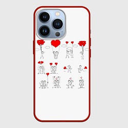 Чехол для iPhone 13 Pro Valentain Day, цвет: 3D-красный