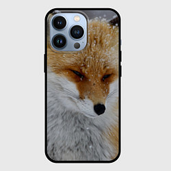 Чехол для iPhone 13 Pro Лис в снегу, цвет: 3D-черный