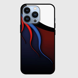 Чехол iPhone 13 Pro Синие, красные и белые разводы