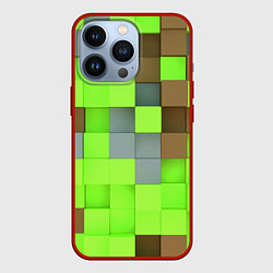 Чехол для iPhone 13 Pro Артем майнкрафт, цвет: 3D-красный