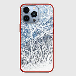 Чехол для iPhone 13 Pro Абстрактный ледяной паттерн, цвет: 3D-красный