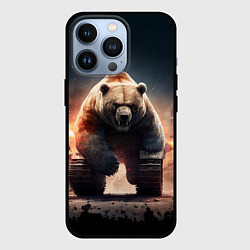 Чехол для iPhone 13 Pro Медведь-танк, цвет: 3D-черный