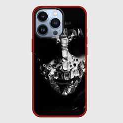 Чехол для iPhone 13 Pro Лицо в кристаллах, цвет: 3D-красный