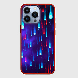 Чехол для iPhone 13 Pro Neon rain, цвет: 3D-красный