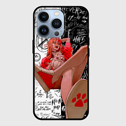 Чехол для iPhone 13 Pro Человек бензопила: Пауэр демоница, цвет: 3D-черный