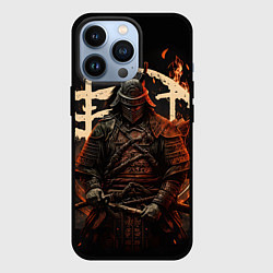 Чехол для iPhone 13 Pro Самурай и иероглифы, цвет: 3D-черный