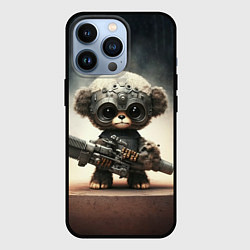 Чехол для iPhone 13 Pro Cute animal with a gun, цвет: 3D-черный