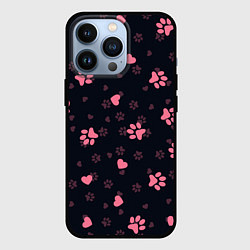 Чехол для iPhone 13 Pro Лапки котиков, цвет: 3D-черный