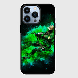Чехол для iPhone 13 Pro Контр-террорист в тумане, цвет: 3D-черный