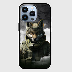 Чехол для iPhone 13 Pro Волк в форме, цвет: 3D-черный