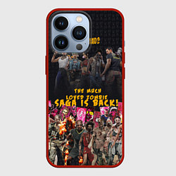 Чехол для iPhone 13 Pro Dead Island 2-персонажи, цвет: 3D-красный