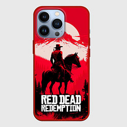 Чехол для iPhone 13 Pro Red Dead Redemption, mountain, цвет: 3D-красный