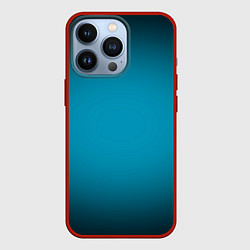 Чехол для iPhone 13 Pro Изумрудный градиент, цвет: 3D-красный