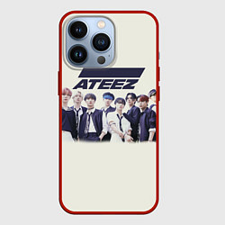 Чехол для iPhone 13 Pro Ateez boys, цвет: 3D-красный