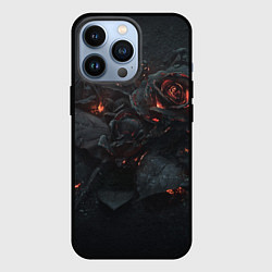 Чехол для iPhone 13 Pro Пепельная роза горит, цвет: 3D-черный