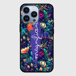 Чехол для iPhone 13 Pro Magnificent Великолепная цветы, цвет: 3D-черный