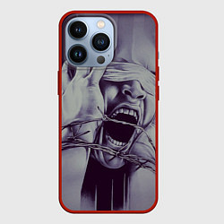 Чехол для iPhone 13 Pro Крик хоррор, цвет: 3D-красный