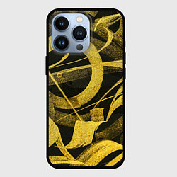 Чехол для iPhone 13 Pro Gold Calligraphic, цвет: 3D-черный