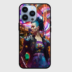 Чехол для iPhone 13 Pro Cyberpunk 2077 - neural network, цвет: 3D-черный