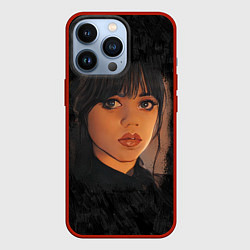 Чехол для iPhone 13 Pro Портрет Уэнздей Аддамс, цвет: 3D-красный