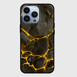 Чехол для iPhone 13 Pro Текстура монолита камня, цвет: 3D-черный