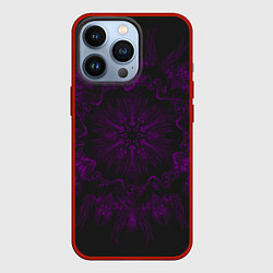 Чехол для iPhone 13 Pro Фиолетовый узор, цвет: 3D-красный