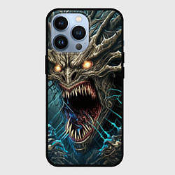Чехол для iPhone 13 Pro Кричащий демон, цвет: 3D-черный
