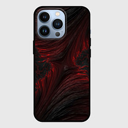 Чехол для iPhone 13 Pro Бордовые разводы, цвет: 3D-черный