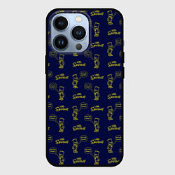 Чехол для iPhone 13 Pro Bart pattern Eat my shorts, цвет: 3D-черный