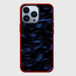 Чехол для iPhone 13 Pro Абстракция синего, цвет: 3D-красный