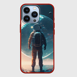 Чехол для iPhone 13 Pro Космонавт без головы на другой планете, цвет: 3D-красный