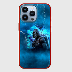 Чехол для iPhone 13 Pro Stalker sky art blue, цвет: 3D-красный