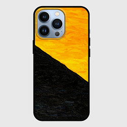 Чехол iPhone 13 Pro Желто-черные масляные краски