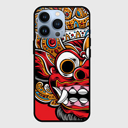 Чехол для iPhone 13 Pro Barong - Bali - tattoo, цвет: 3D-черный
