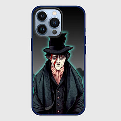 Чехол для iPhone 13 Pro Бродяга в мятом цилиндре, цвет: 3D-тёмно-синий