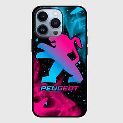 Чехол для iPhone 13 Pro Peugeot - neon gradient, цвет: 3D-черный