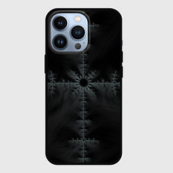 Чехол для iPhone 13 Pro Фрактал снежинка, цвет: 3D-черный