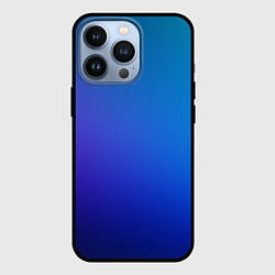 Чехол для iPhone 13 Pro Тёмно-синий градиент, цвет: 3D-черный