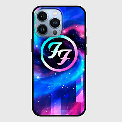 Чехол для iPhone 13 Pro Foo Fighters неоновый космос, цвет: 3D-черный