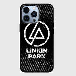 Чехол для iPhone 13 Pro Linkin Park с потертостями на темном фоне, цвет: 3D-черный