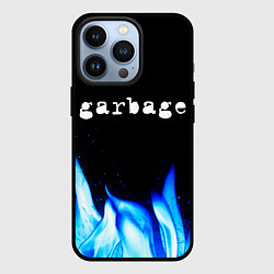 Чехол для iPhone 13 Pro Garbage blue fire, цвет: 3D-черный